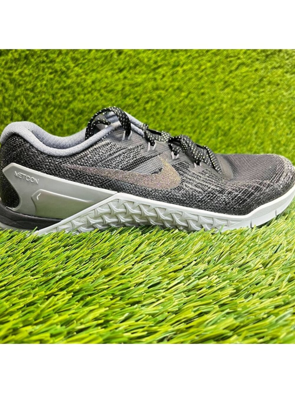 Nike Metcon 3 Womens Size 7.5 Black Gray Running Walking Training Shoes Sneakers